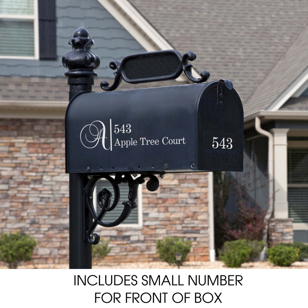 Personalized Mailbox Numbers - Street Address Vinyl Decal - Custom Decorative Numbering Street Name House Number Gift E-004a2
