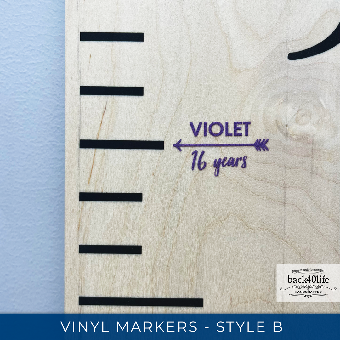 Vinyl Markers for Kids Growth Chart Ruler - (K-080B)