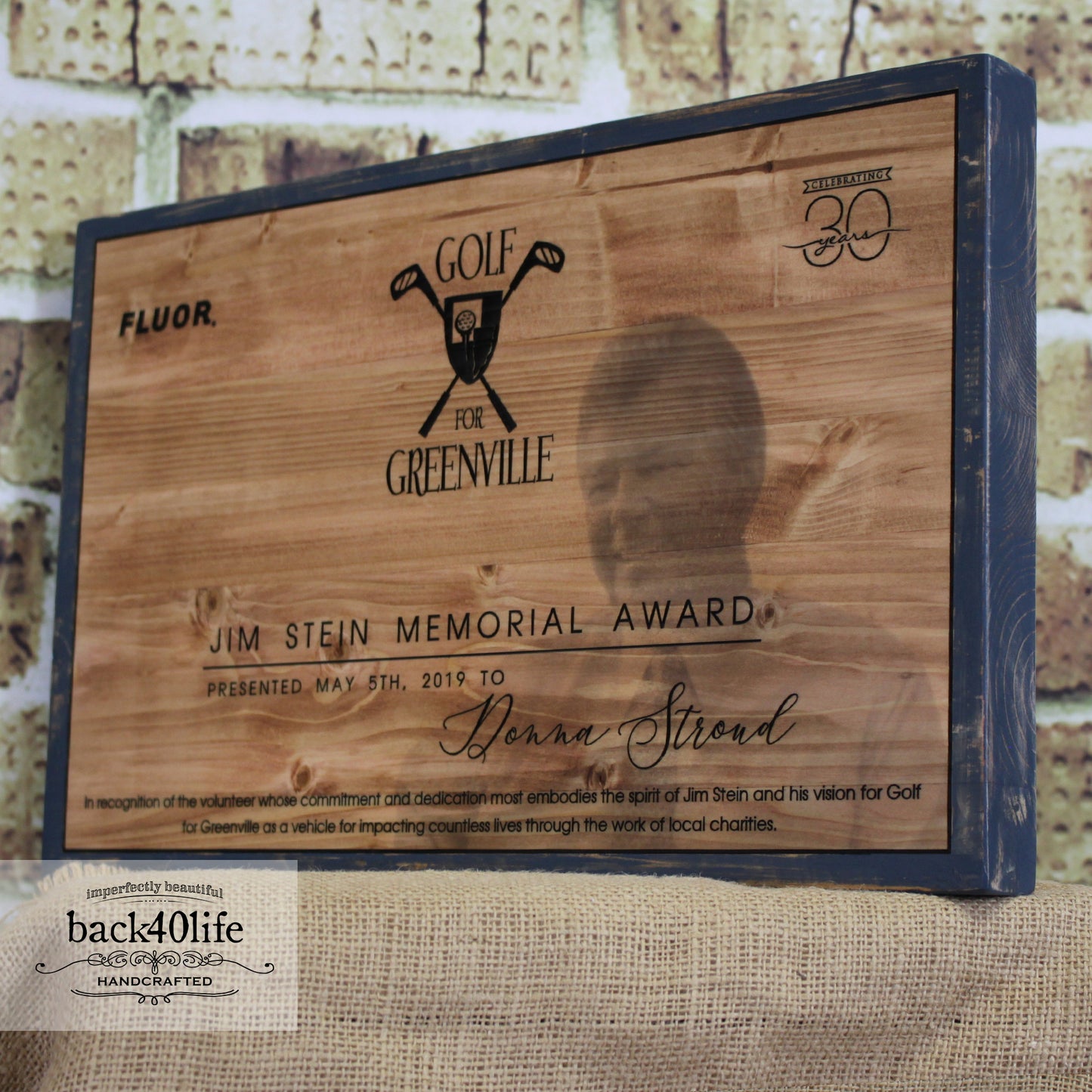 Jim Stein Award Plaque