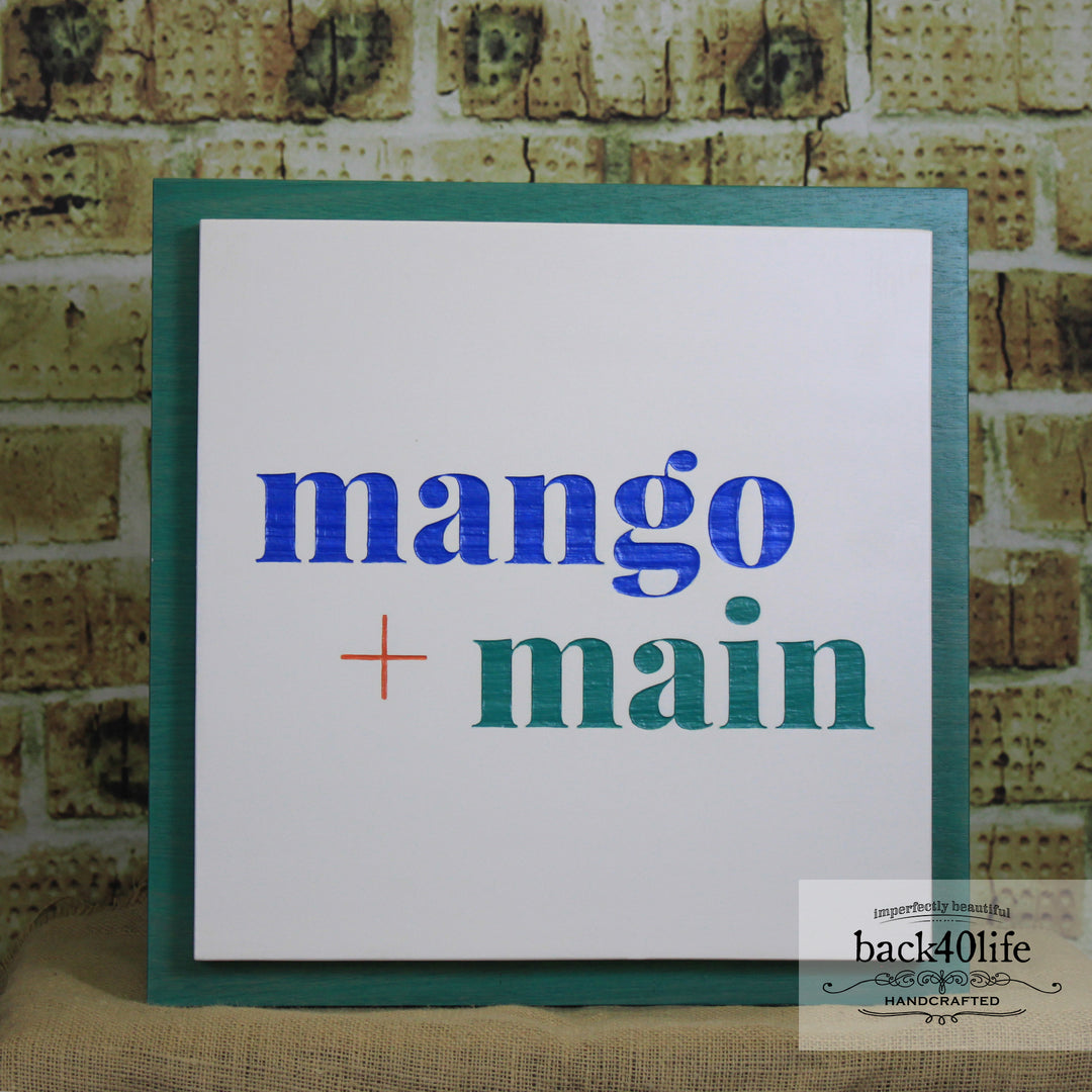 Mango and Main Logo Sign