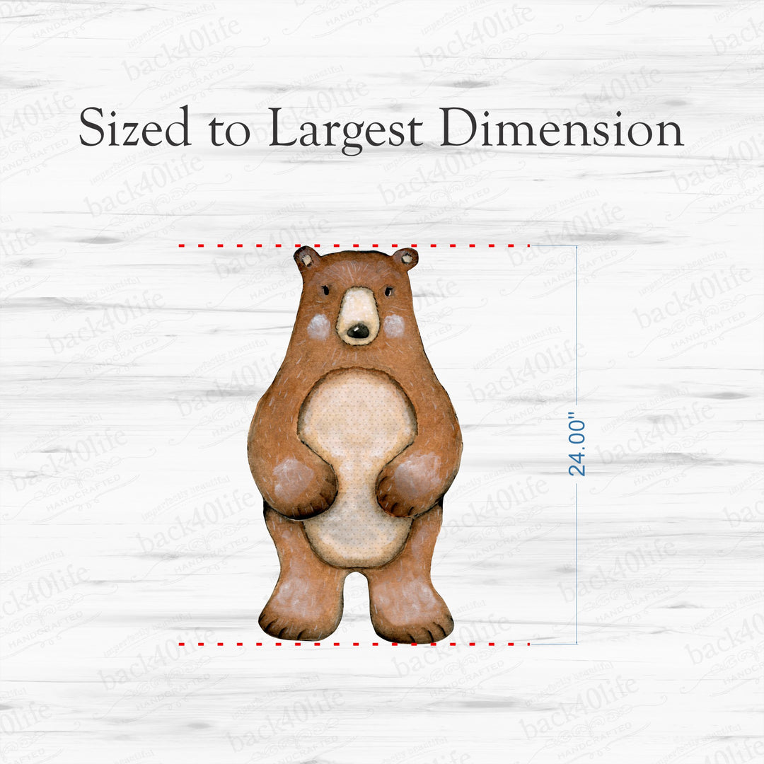 Forest Critter Wooden Cutout Shape - Back40Life (PC-001-Bear)