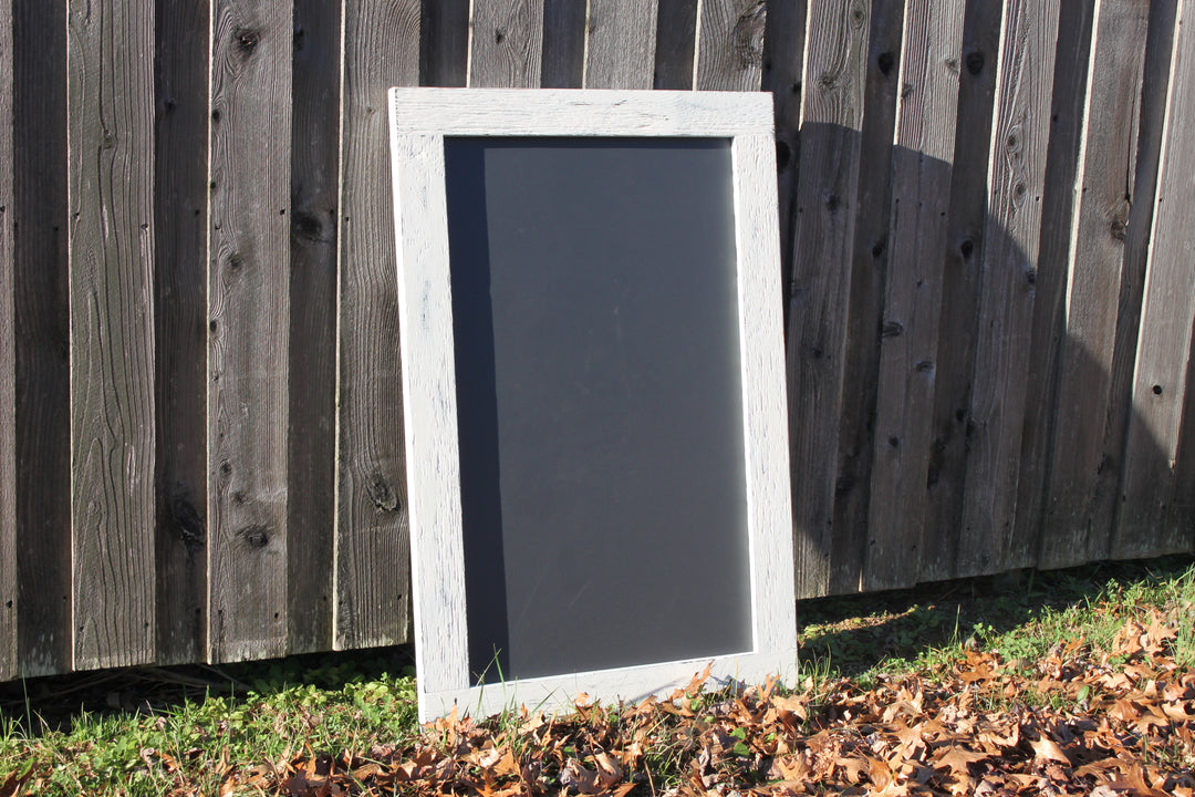 Farmhouse Style Rustic Chalkboard with Wood Frame (W-040)