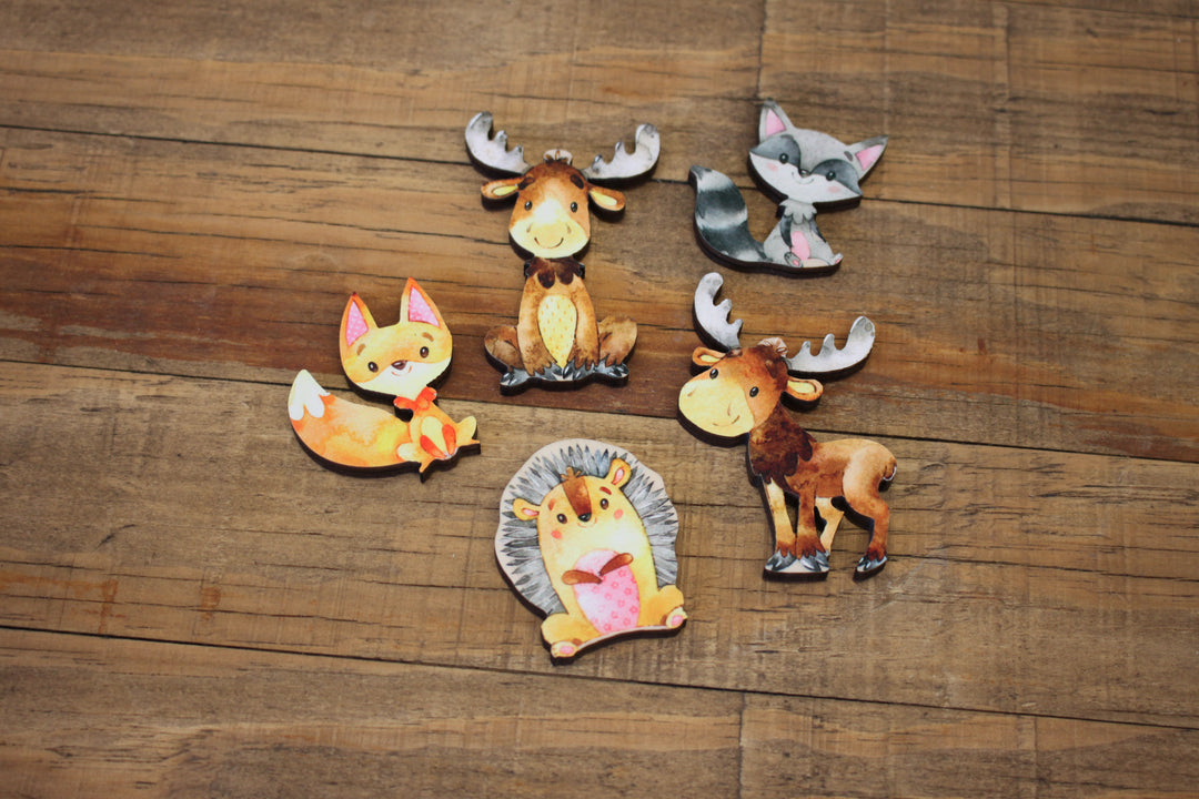 Woodland Creatures | Set of Painted Wooden Cutout Shapes - Back40Life (PC-005-Set)