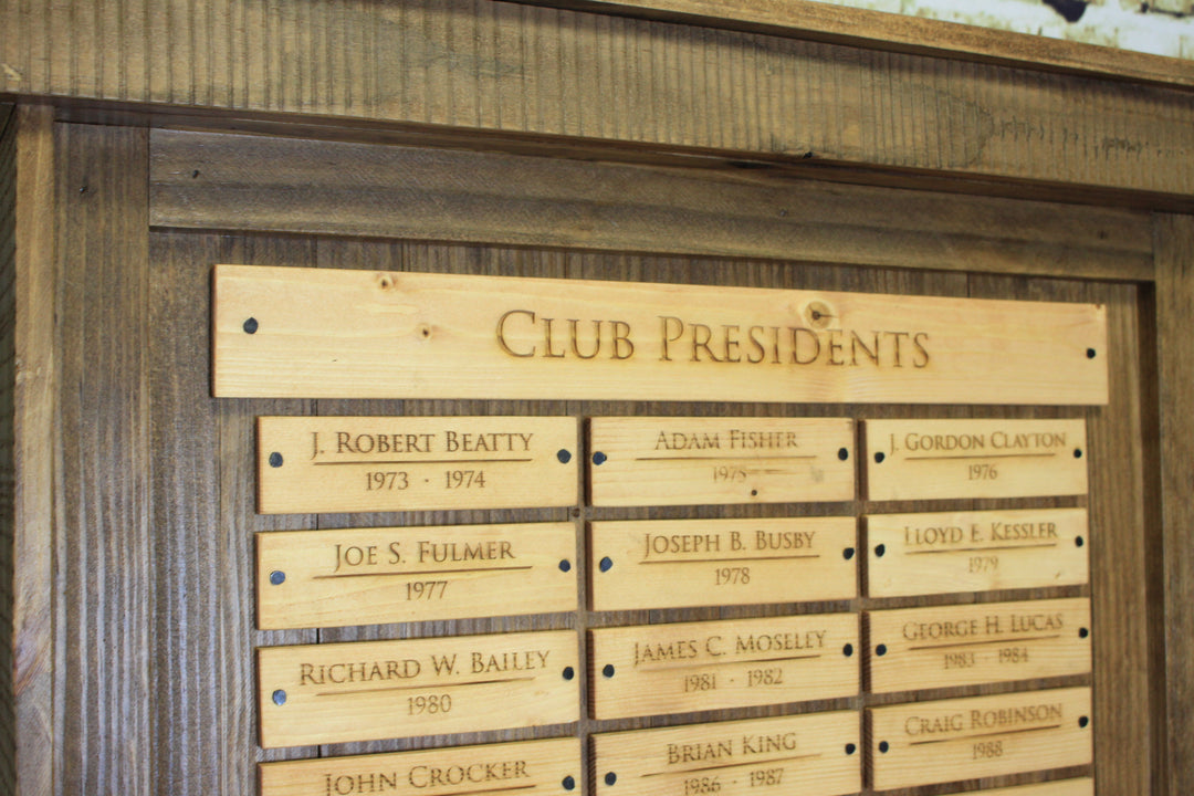 Perpetual Trophy - Holly Tree Club Presidents