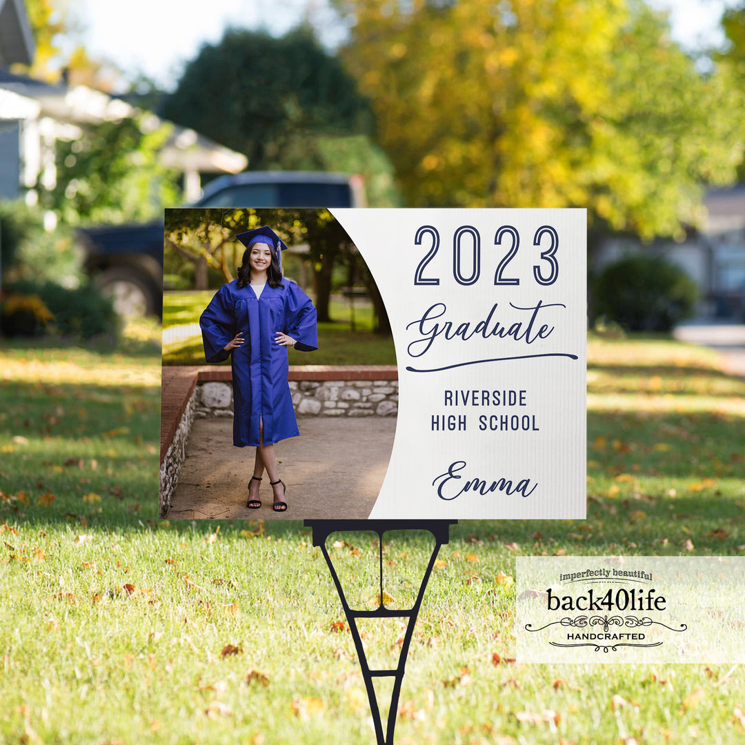 Graduation Announcement Coroplast Yard Sign (S-111g) - Back40Life