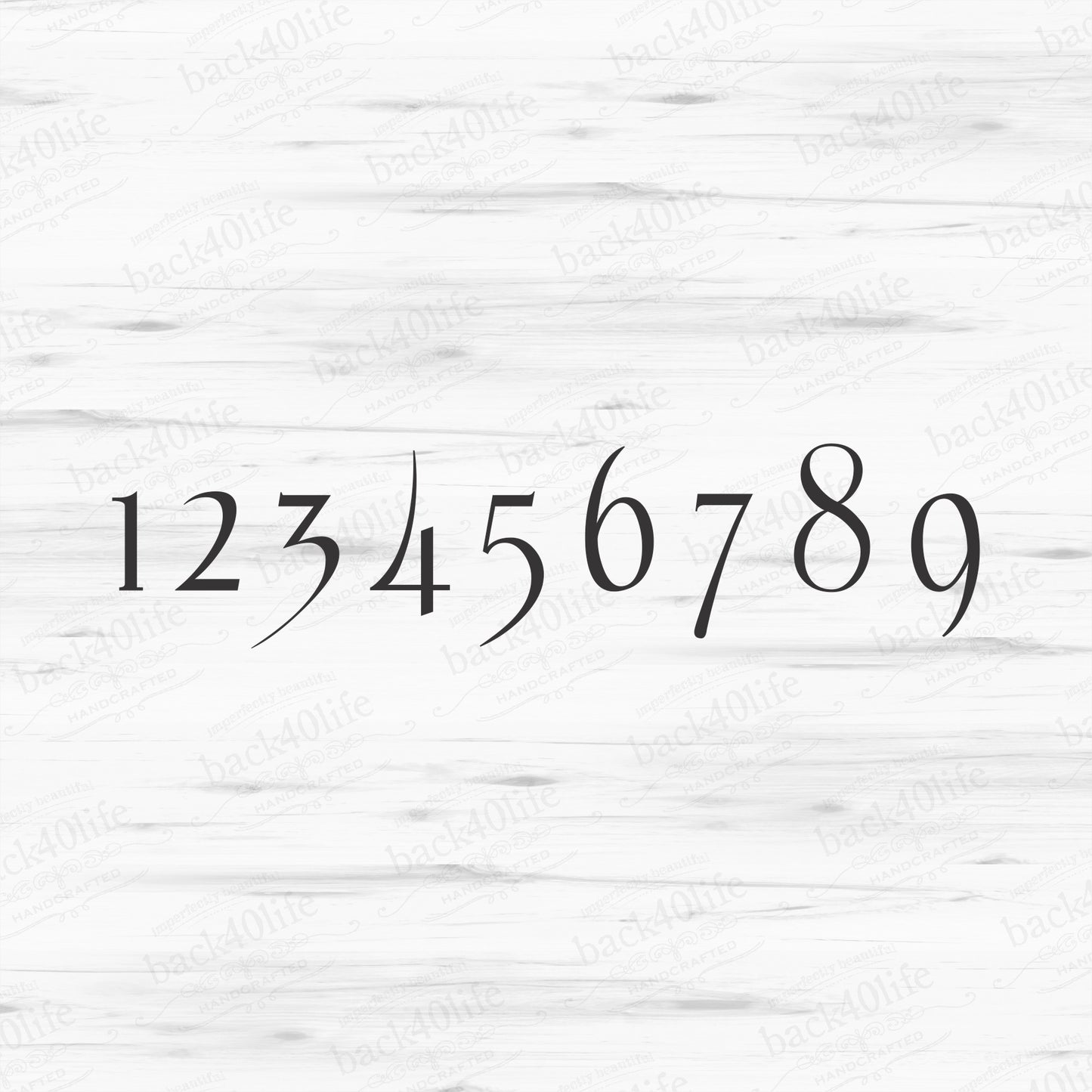 Personalized Mailbox Numbers - Street Address Vinyl Decal - Custom Decorative Numbering Street Name House Number Gift E-004c