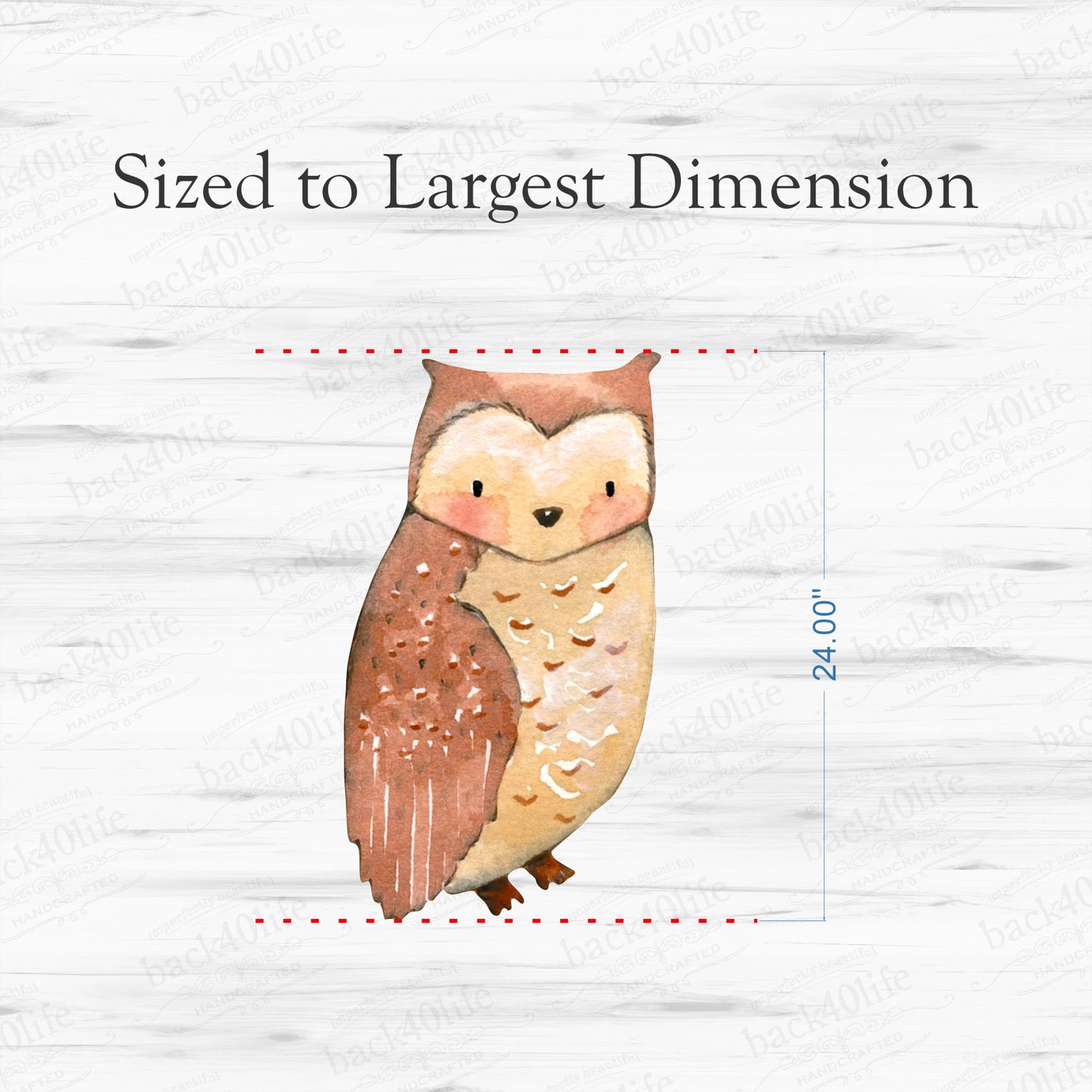 Owl | Forest Critter Wooden Cutout Shape - Back40Life (PC-001-Owl)