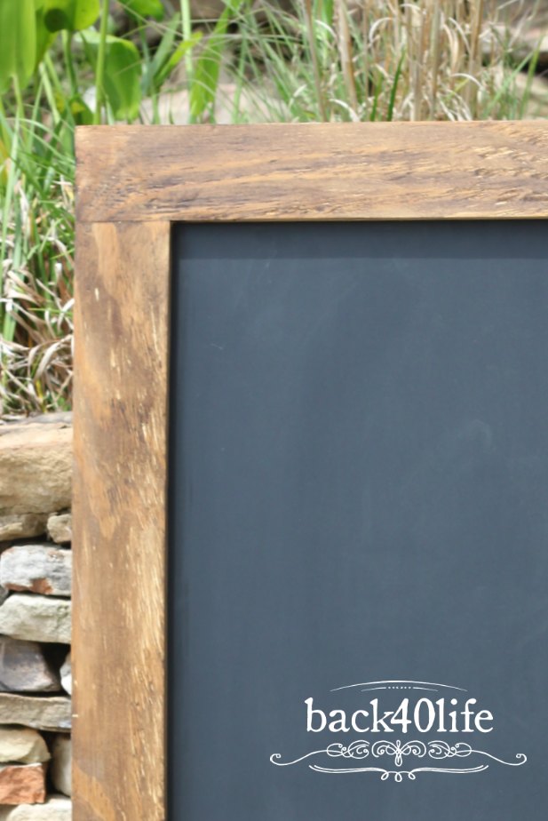 Farmhouse Style Rustic Chalkboard with Wood Frame (W-040)