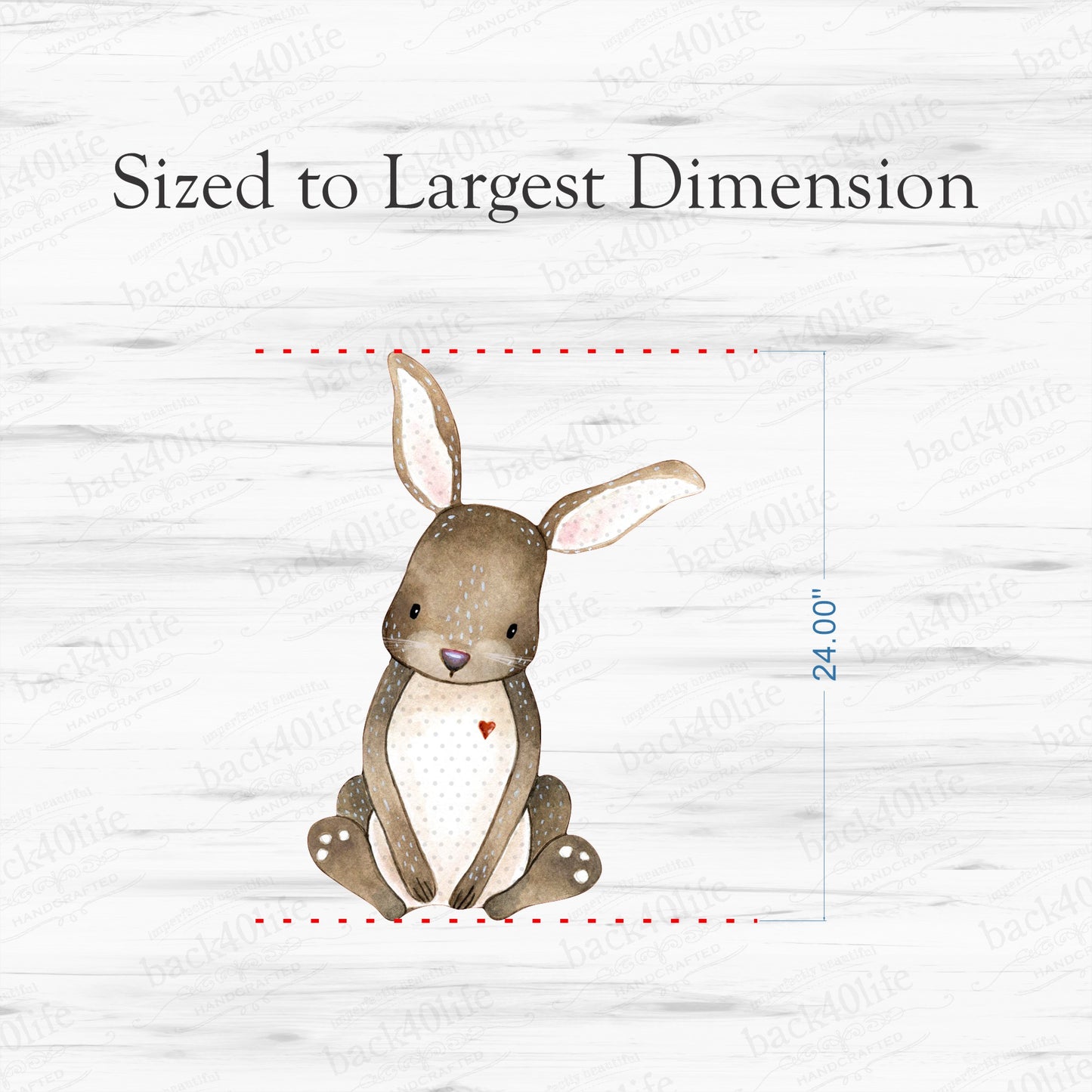 Bunny Rabbit | Forest Critter Wooden Cutout Shape - Back40Life (PC-001-Bunny)