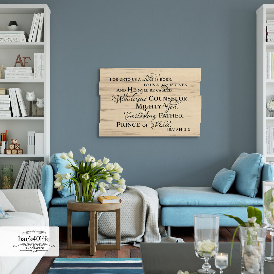 Wonderful Counselor Pallet Style Wood Sign (S-030b)