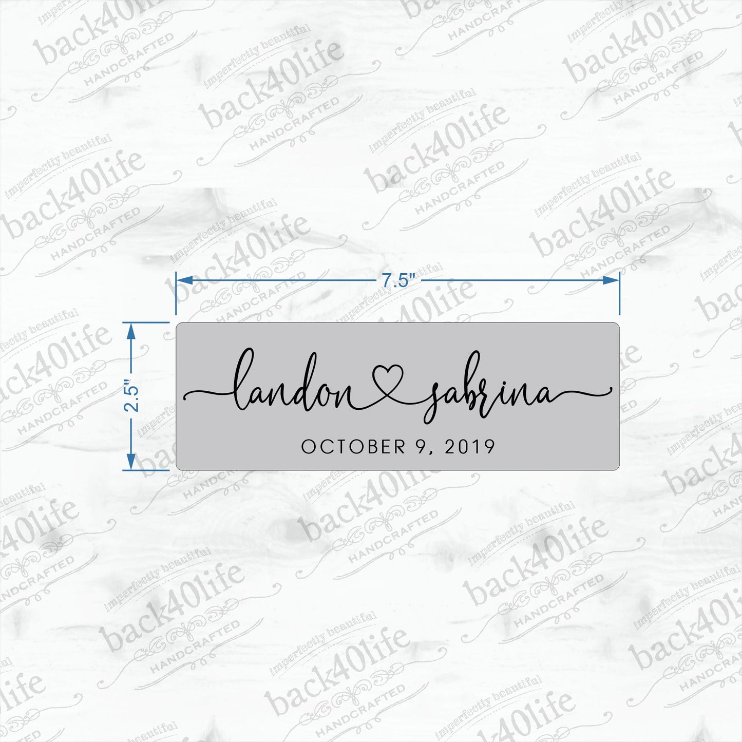 W-111 Couples Names Personalized Acrylic Block Cutout - Wedding Anniversary Romantic Gift