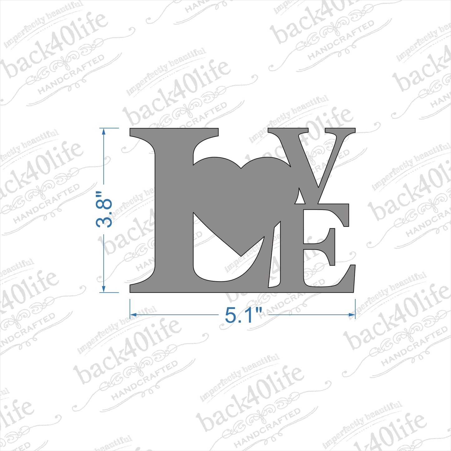 W-110 Love Heart Personalized Acrylic Cutout - Wedding Anniversary Romantic Gift