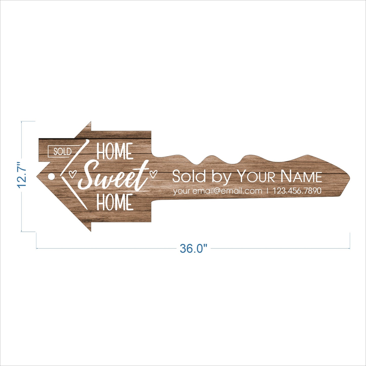 Custom Wooden Realtor Cutout Sign - Personalized Key Home Buyer Cutout | Back40Life