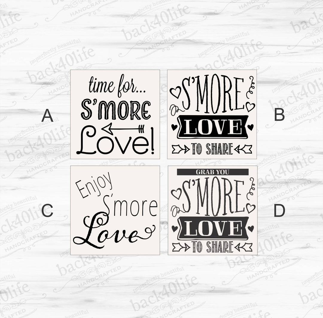 Time for S'more Love Painted Wooden Sign (W-056)