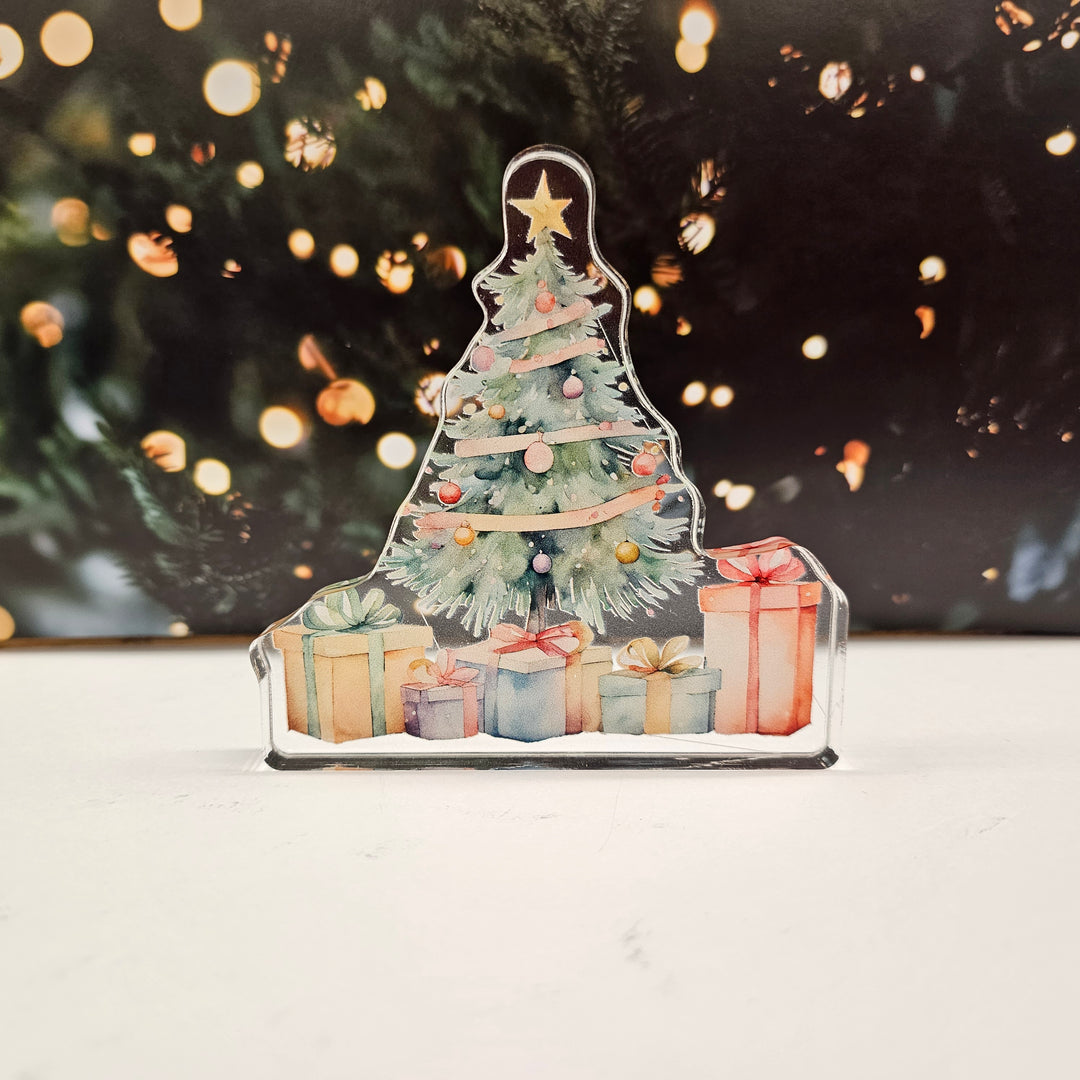 Christmas Tree with Presents | Acrylic Christmas Shelf Sitter AC-008