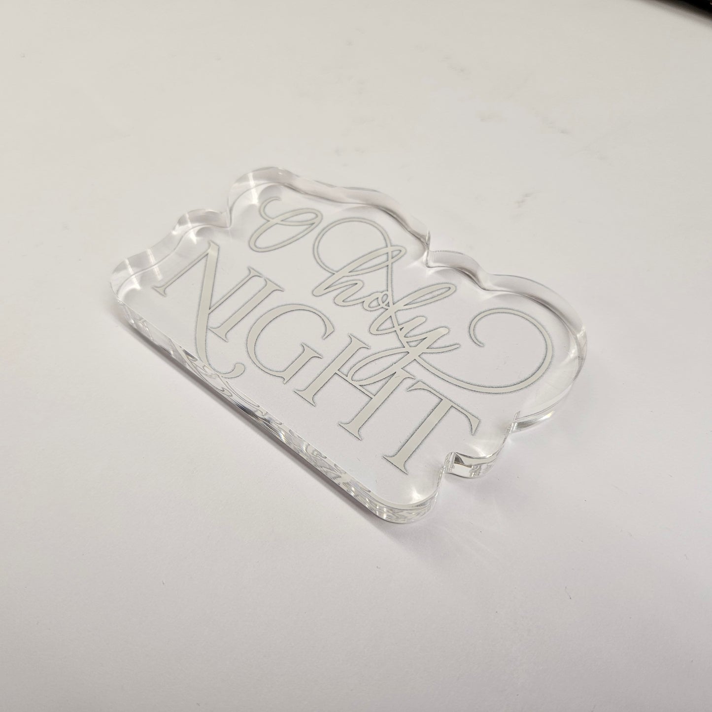 O Holy Night | Acrylic Christmas Shelf Sitter AC-009