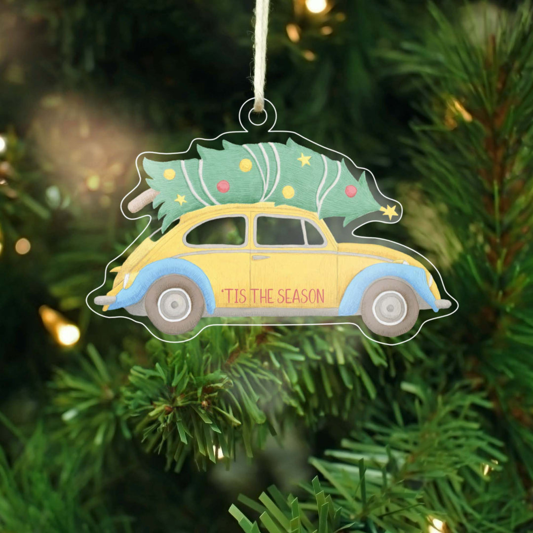 Christmas Tree Car | Acrylic Christmas Ornament AO-011