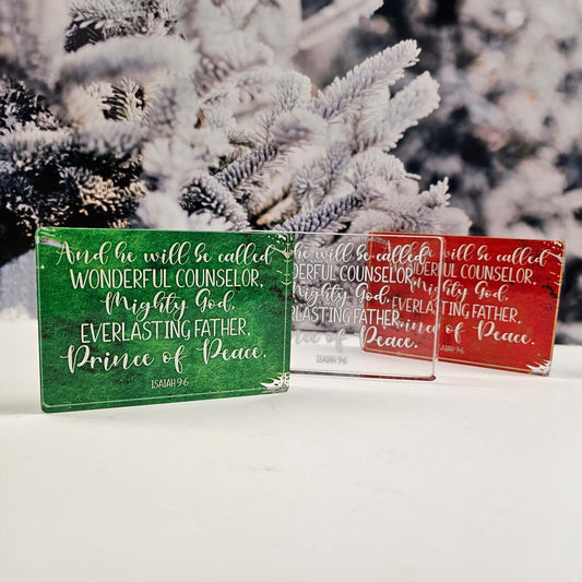 Wonderful Counselor | Acrylic Christmas Shelf Sitter AC-015