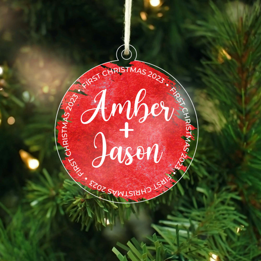 Personalized First Christmas 2023 | Acrylic Christmas Ornament AO-022