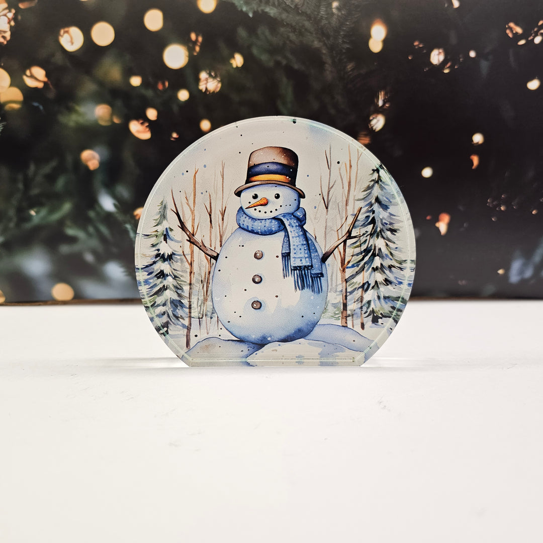 Snowman Snowglobe | Acrylic Christmas Shelf Sitter AC-006