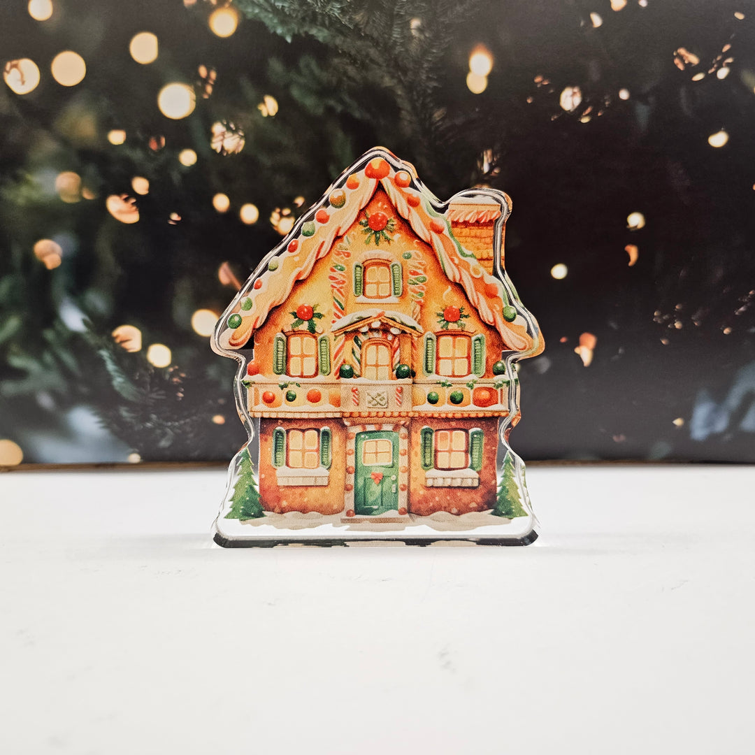 Gingerbread Man House | Acrylic Christmas Shelf Sitter AC-011