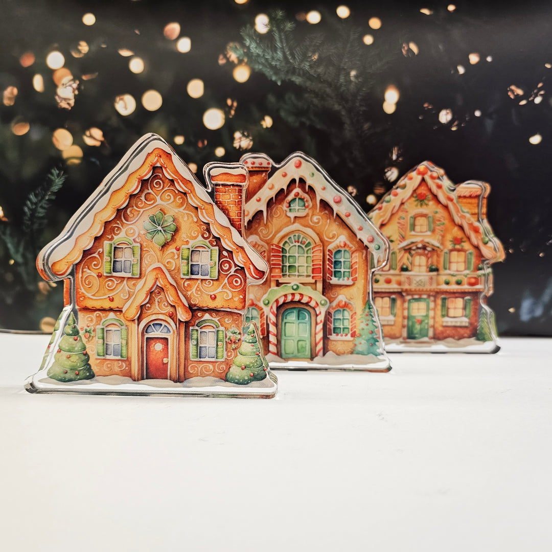 Gingerbread Man House | Acrylic Christmas Shelf Sitter AC-011