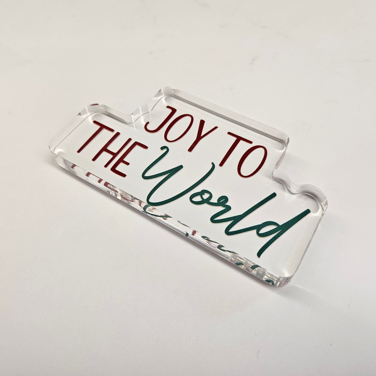 Joy To The World | Acrylic Christmas Shelf Sitter AC-019