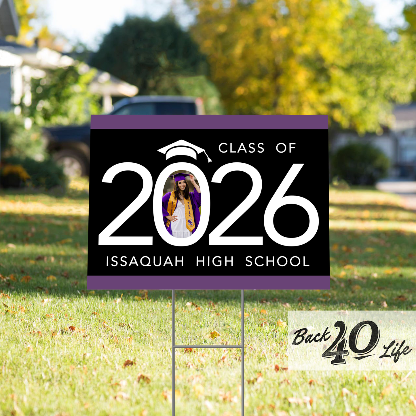Graduation Announcement Coroplast Yard Sign (S-111i) - Back40Life