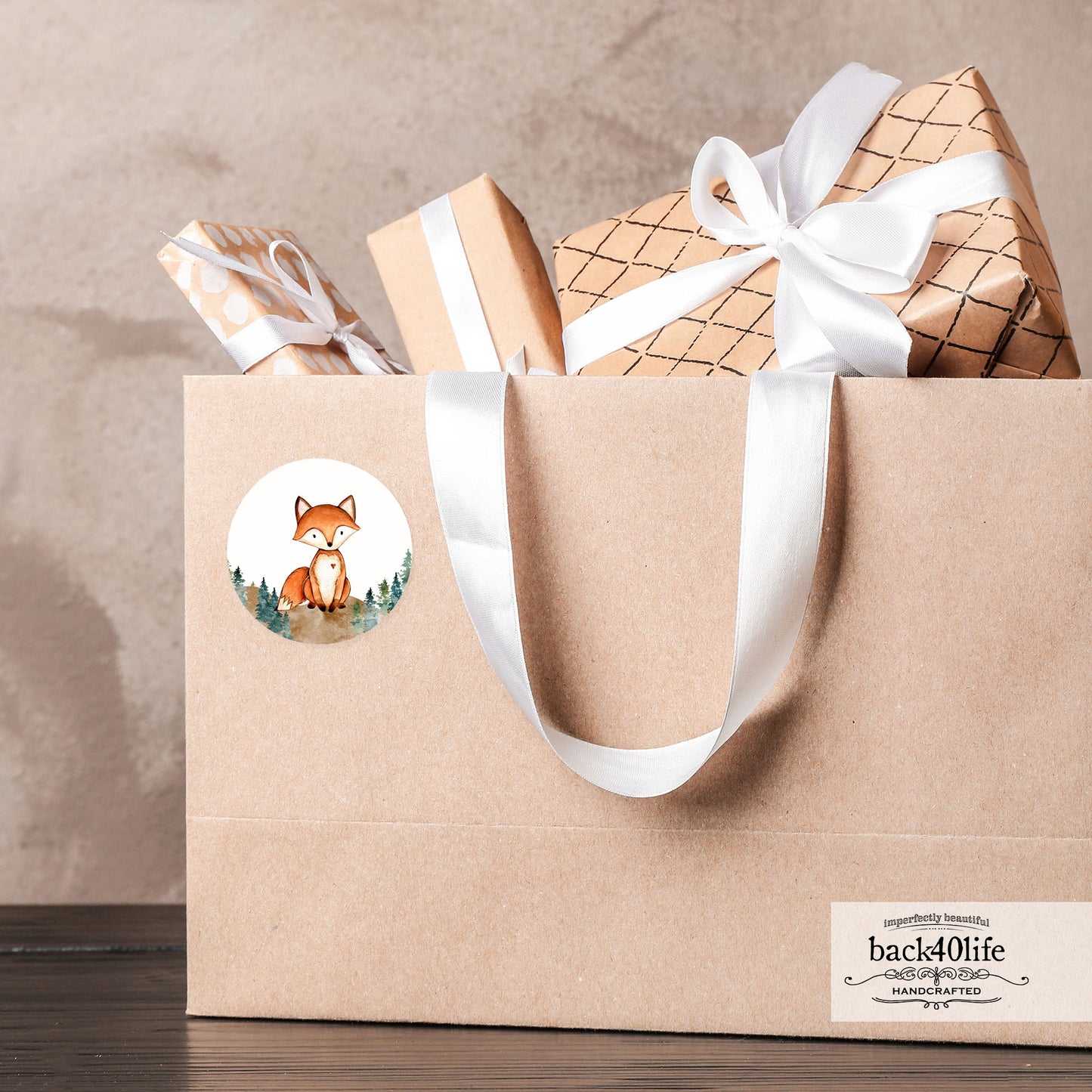 Forest Critter Circle Stickers - Set of 96 Circle Sticker Cutout Shapes - (PC-001C-2)