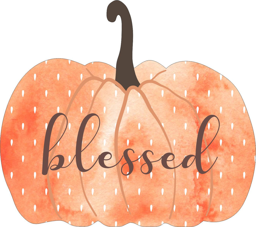 Thanksgiving Acrylic Shelf Sitter - Blessed Pumpkin