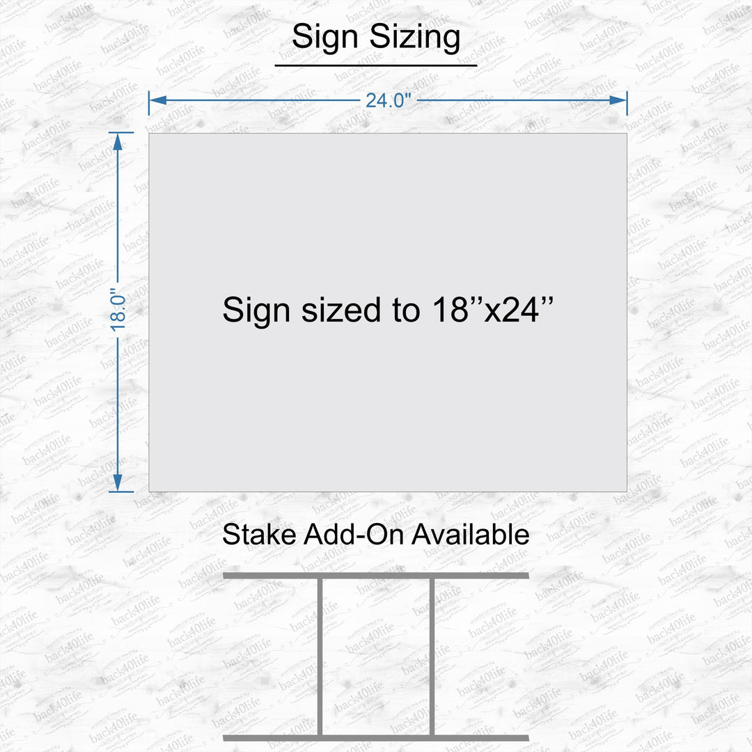 Graduation Announcement Coroplast Yard Sign (S-111f) - Back40Life