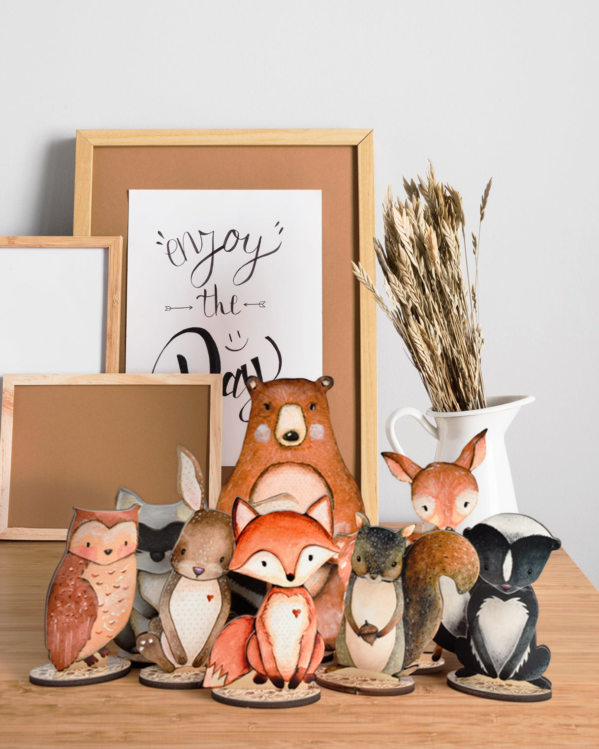 Forest Critters | Set of Painted Wooden Cutout Shapes - Back40Life (PC-001-Set)