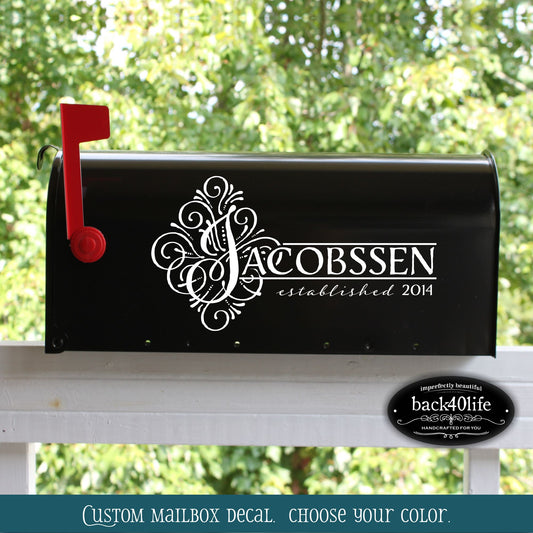 Personalized Mailbox Numbers - Street Address Vinyl Decal - Custom Decorative Numbering Street Name House Number Gift E-004n