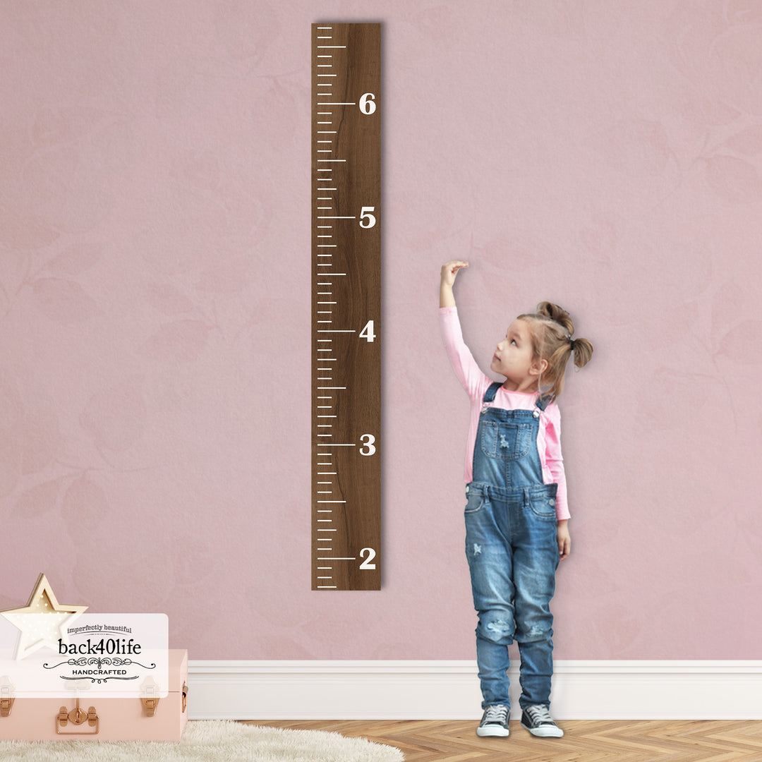 Personalized Wooden Kids Growth Chart - Height Ruler for Boys Girls Size Measuring Stick Family Name - Custom Ruler Gift Children GC-EST Establishment-EXP