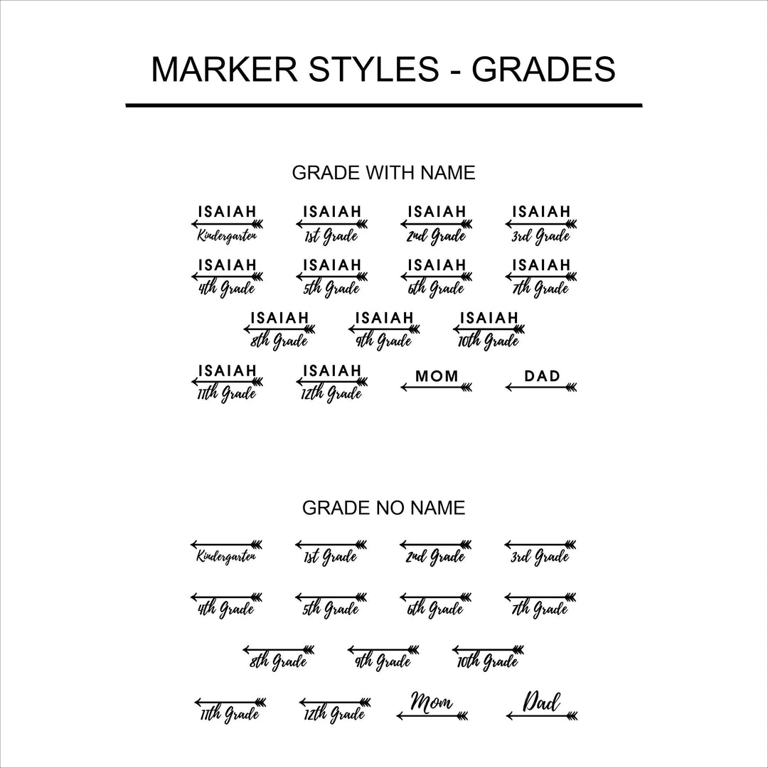 Vinyl Markers for Kids Growth Chart Ruler - (K-080B)
