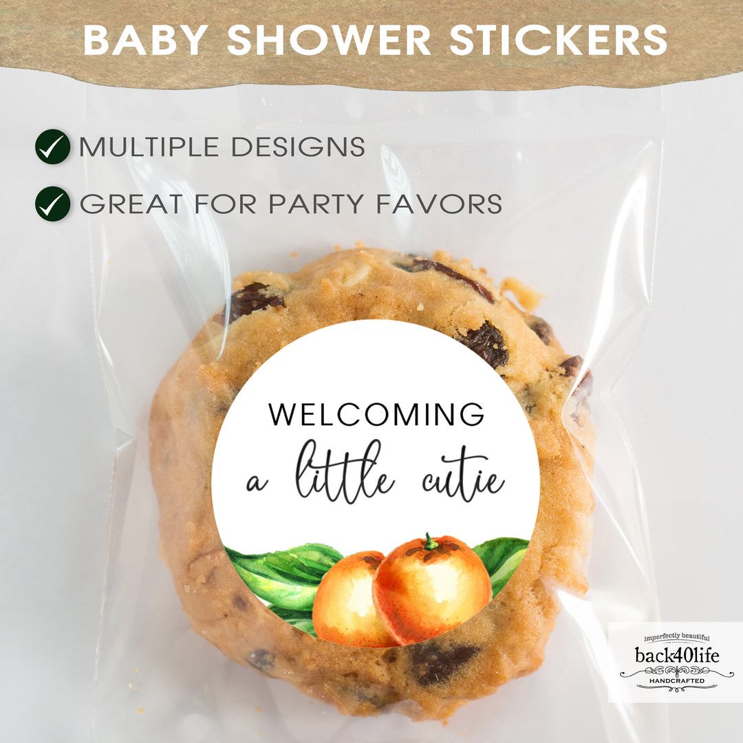 Baby Shower Favor DTF Sticker Labels Customizable - Little Cutie - Back40Life (K-082b)