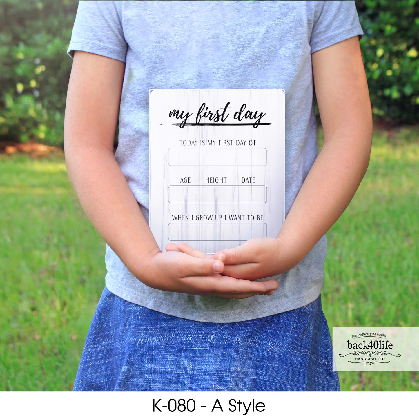 First Last Day of School Acrylic Photo Prop Sign - K-090a