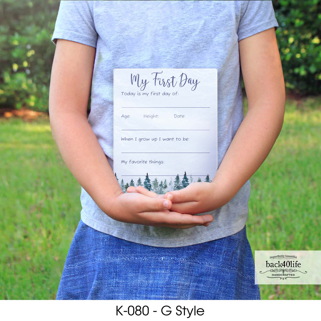 First Last Day of School Acrylic Photo Prop Sign - K-090g