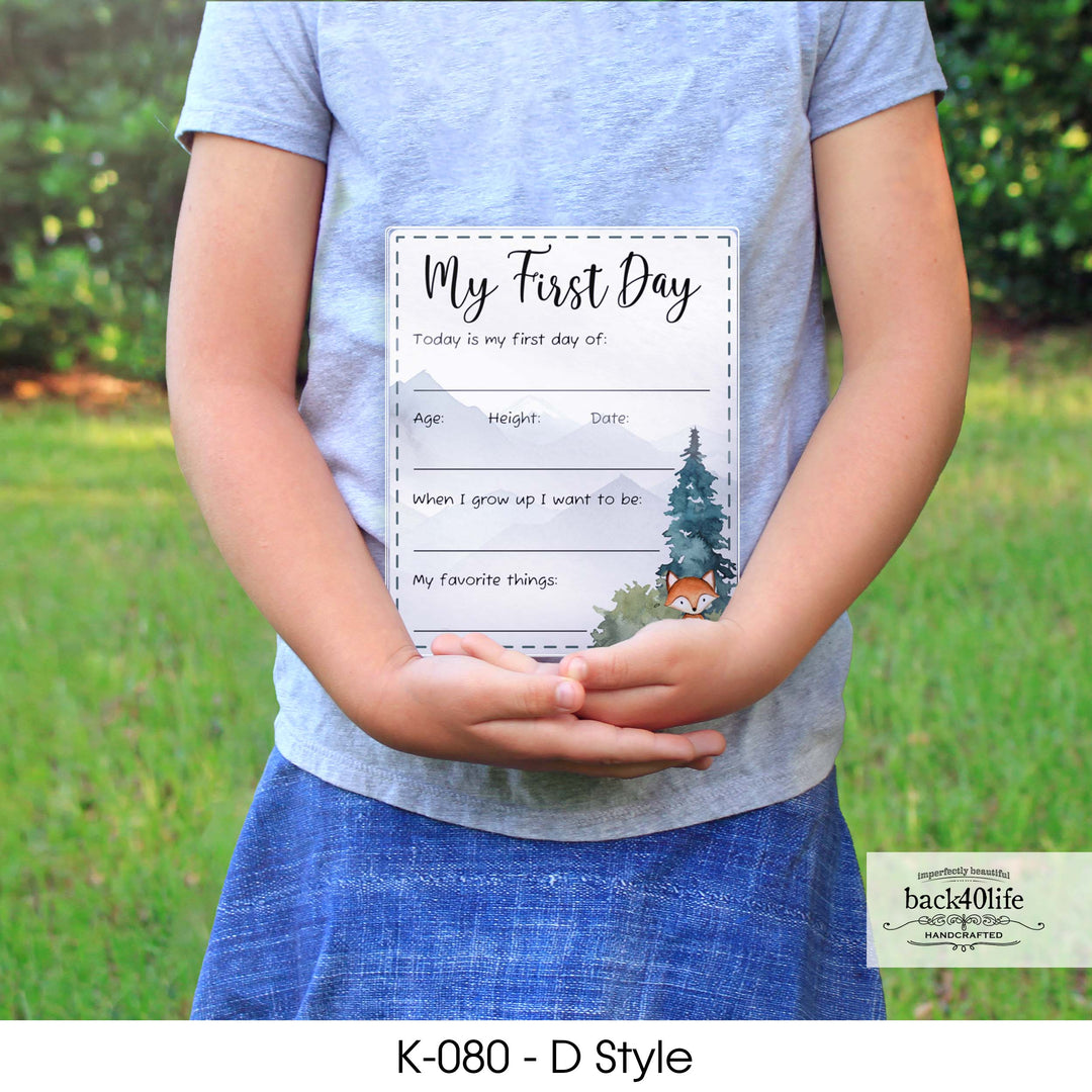 First Last Day of School Acrylic Photo Prop Sign - K-090d