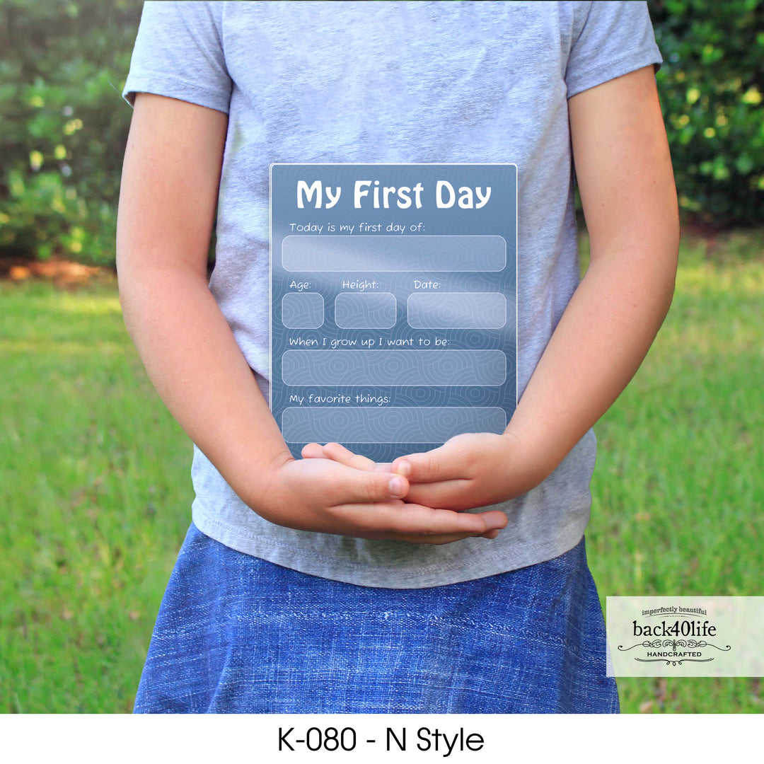 First Last Day of School Acrylic Photo Prop Sign - K-090n