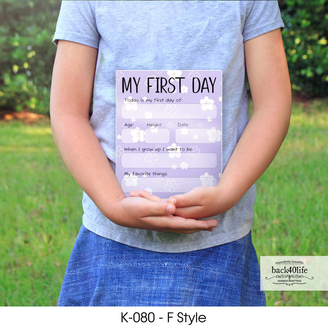 First Last Day of School Acrylic Photo Prop Sign - K-090f