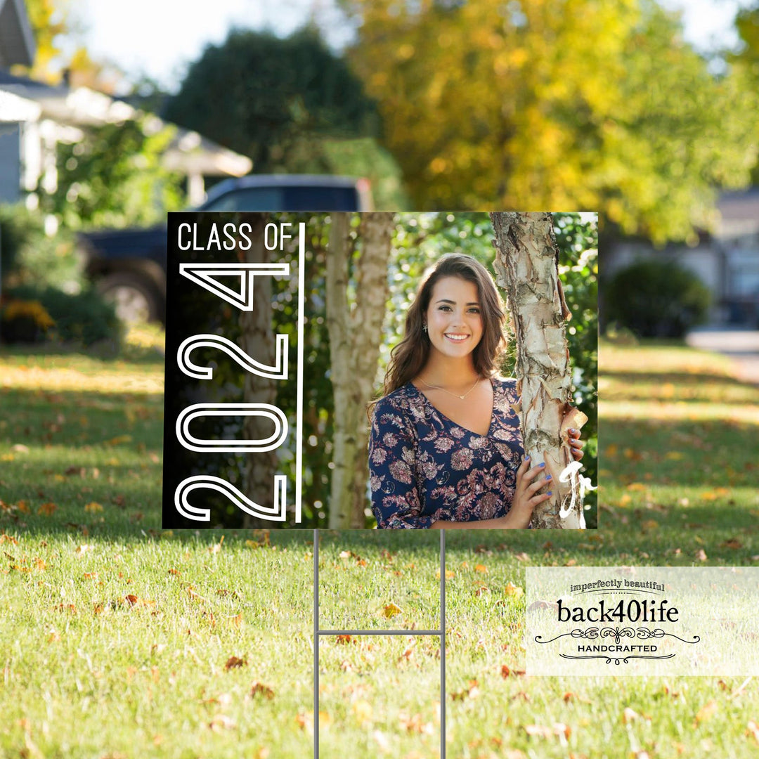 Graduation Announcement Coroplast Yard Sign (S-111h) - Back40Life