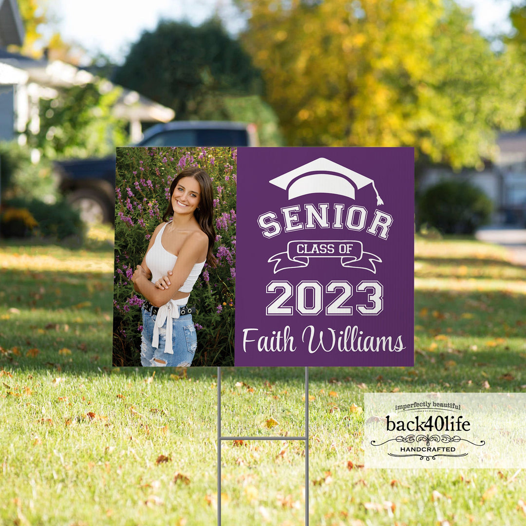 Graduation Announcement Coroplast Yard Sign (S-111m) - Back40Life