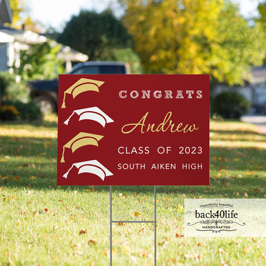 Graduation Announcement Coroplast Yard Sign (S-111e) - Back40Life