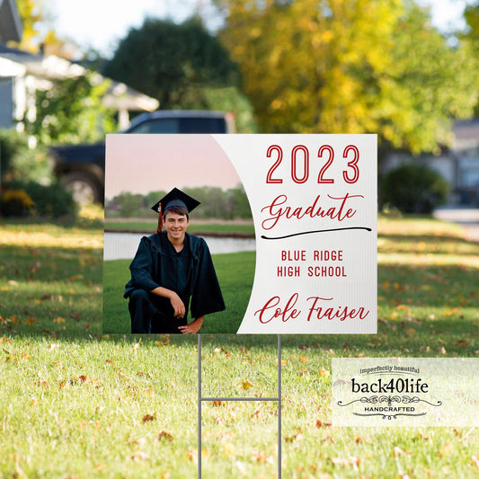 Graduation Announcement Coroplast Yard Sign (S-111g) - Back40Life