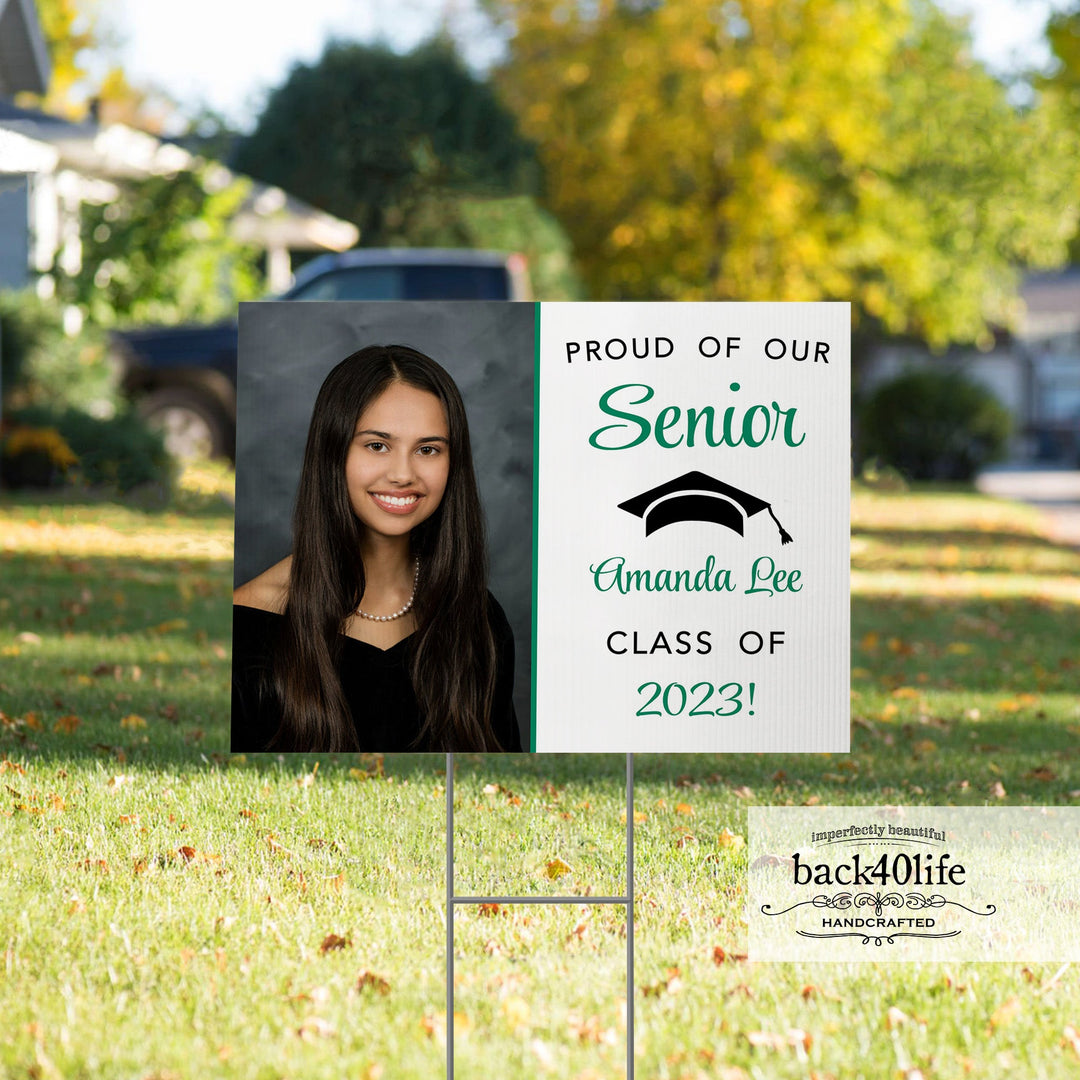 Graduation Announcement Coroplast Yard Sign (S-111k) - Back40Life