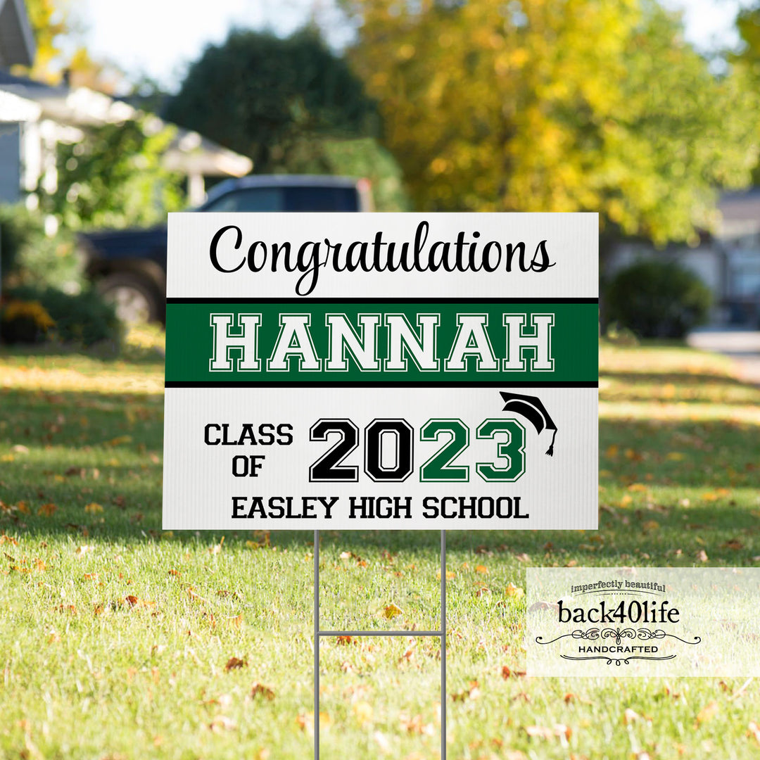 Graduation Announcement Coroplast Yard Sign (S-111l) - Back40Life