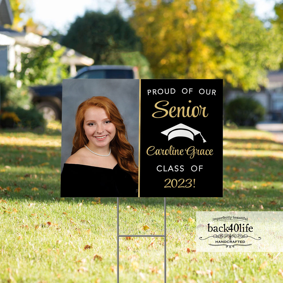 Graduation Announcement Coroplast Yard Sign (S-111k) - Back40Life
