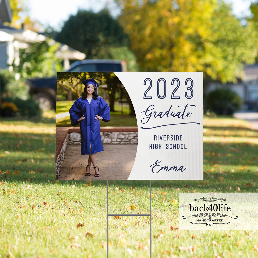 Graduation Announcement Coroplast Yard Sign (S-111g) - Back40Life