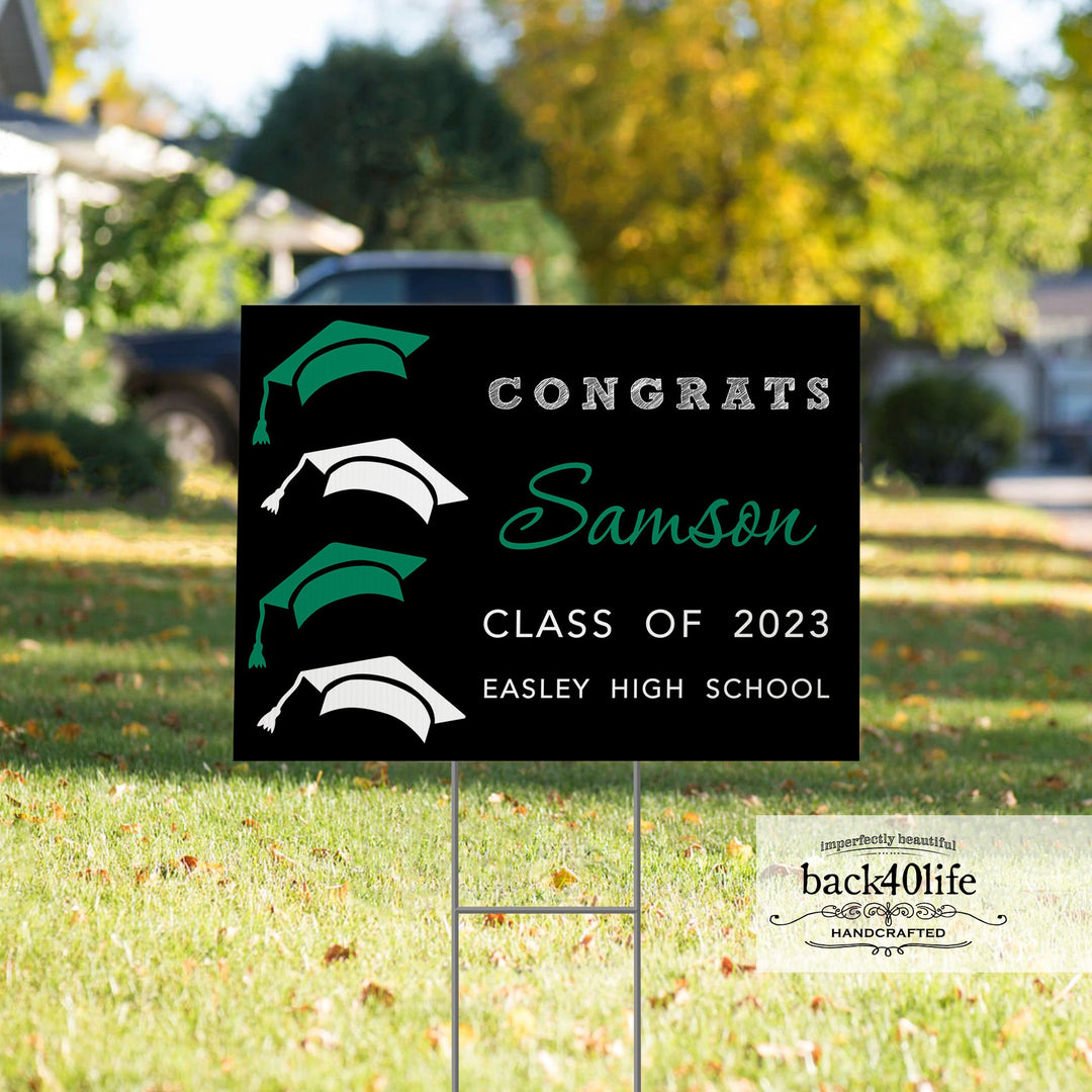 Graduation Announcement Coroplast Yard Sign (S-111e) - Back40Life